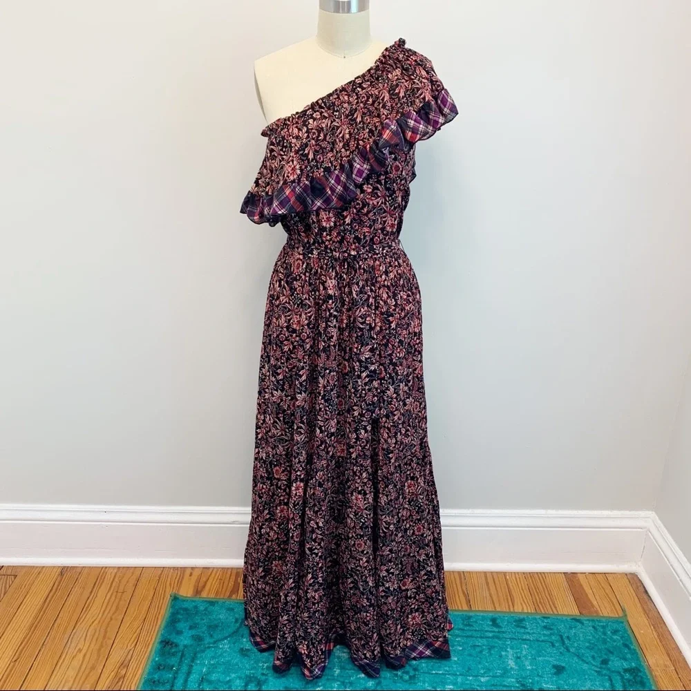 Free People What About Love Ruffle Maxi Dress